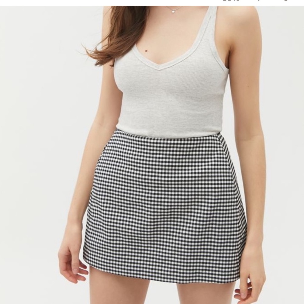 Urban outfitters checkered mini skirt